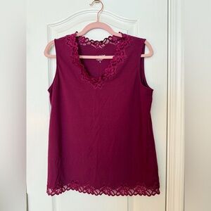 Coldwater Creek Lace Edged Camisole Sz XL/16